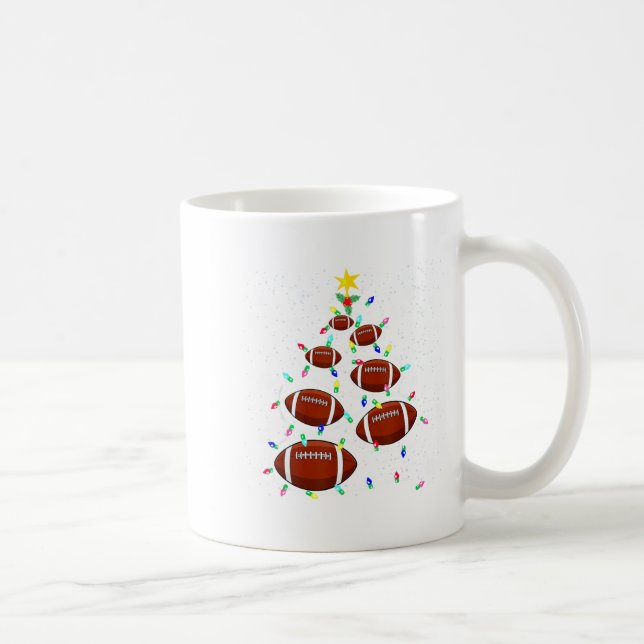 Football Christmas Tree Light Xmas Football Boys G Coffee Mug (Right)