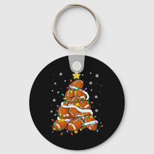 Football Christmas Tree Lights Santa Xmas Sport Me Key Ring