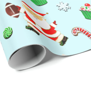 football Christmas Wrapping Paper