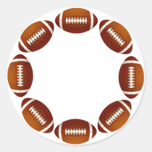 FOOTBALL CIRCLE DESIGN CLASSIC ROUND STICKER
