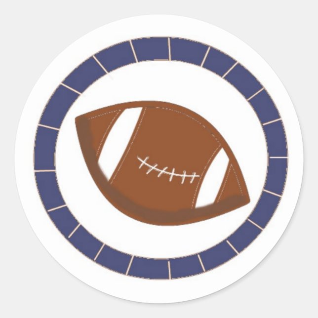 Football Classic Round Sticker (Front)