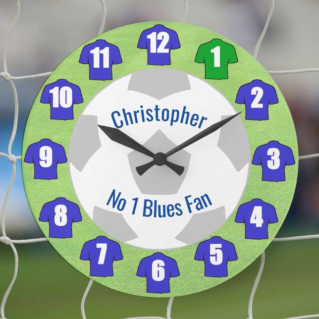 Football Clock - Blue Shirts (Creator Uploaded)