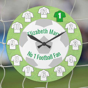 Football Clock - White Shirts