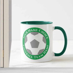 Football Club Design in Green Mug
