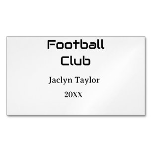 FOOTBALL CLUB FIFA WORLD CUP NAME YEAR PARTY Magnetic BUSINESS CARD