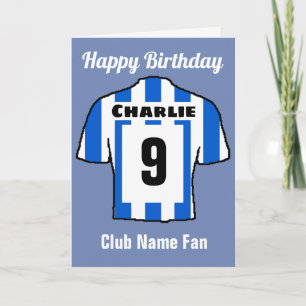 Football Club Shirts to Customise Card