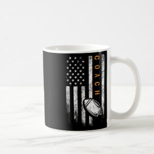 Football Coach American Flag Football Trainer Coac Coffee Mug