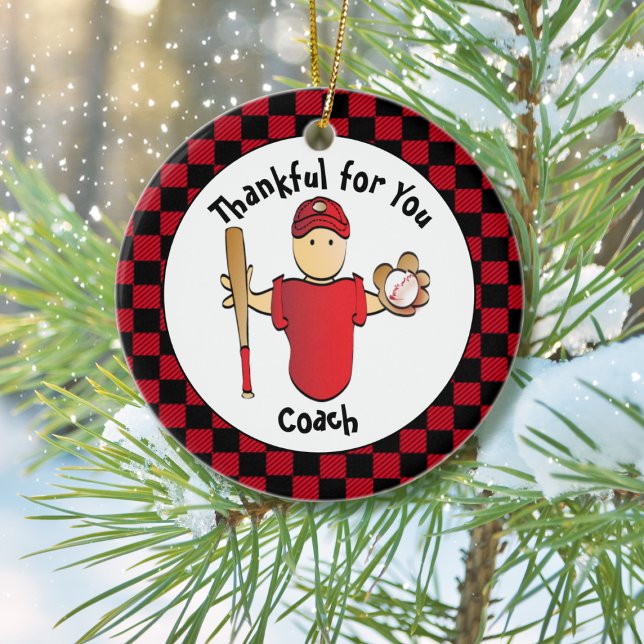 Football Coach Appreciation Custom Name Gift Idea  Ceramic Ornament (Creator Uploaded)