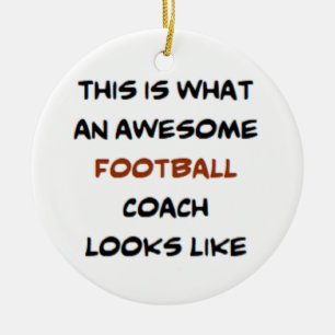 football coach, awesome ceramic ornament