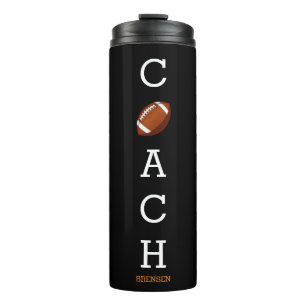 Football Coach Custom Name Thermal Tumbler