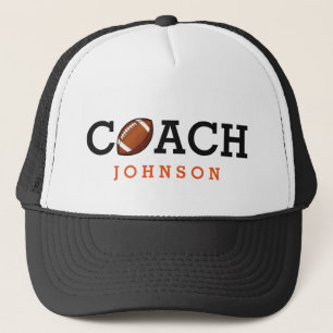 Football Coach Custom Name Trucker Hat