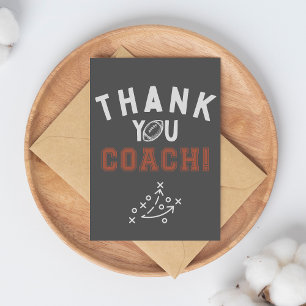 Football Coach End of Season Folded Thank You Card