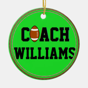Football Coach Personalised Ceramic Ornament