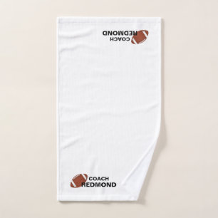Football Coach Personalised Hand Towel
