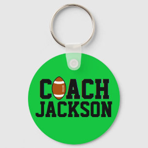 Football Coach Personalised Key Ring
