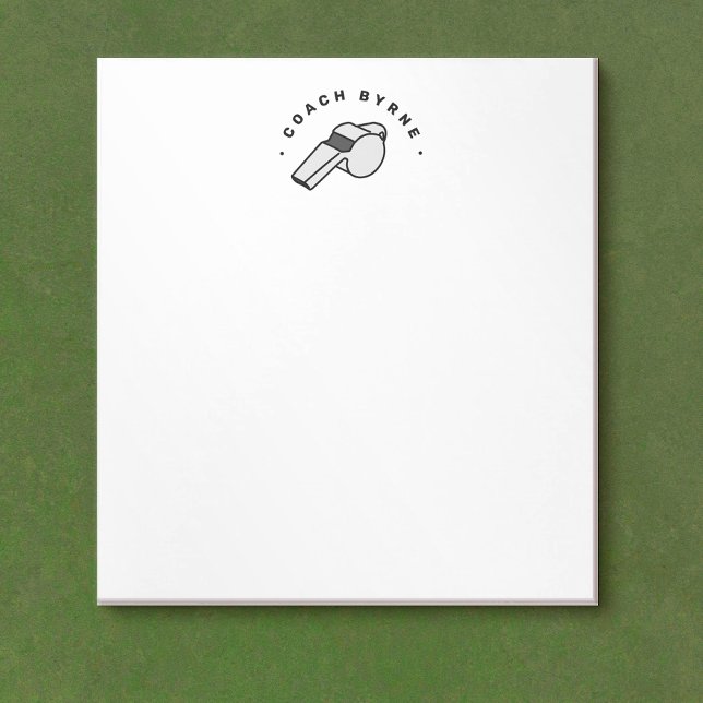 Football Coach Referee Whistle  Notepad (Creator Uploaded)