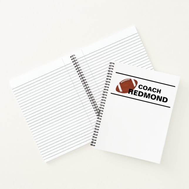 Football Coach Spiral Notebook (Inside)