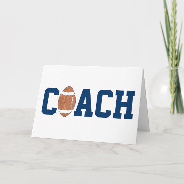 Football coach thank you card (Front)