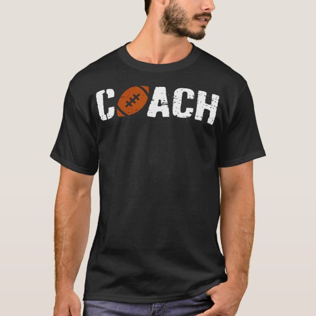 Football Coaches Costume Retro Football Coach Men  T-Shirt (Front)
