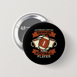 Football Coffee 6 Cm Round Badge