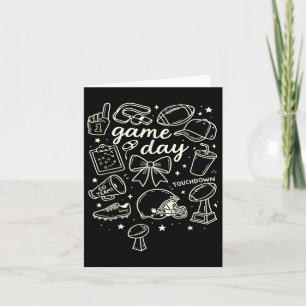 Football Coquette Bow Football Mum Game Day Women  Card