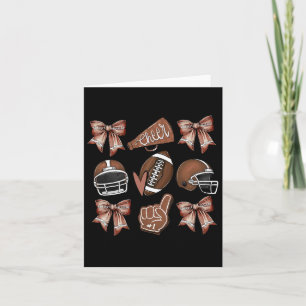 Football Coquette Bow Football Mum Game Day Women Card