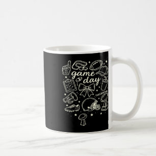 Football Coquette Bow Football Mum Game Day Women Coffee Mug