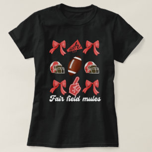 Football Coquette Bow Shirt, Coquette Aesthetic,  T-Shirt
