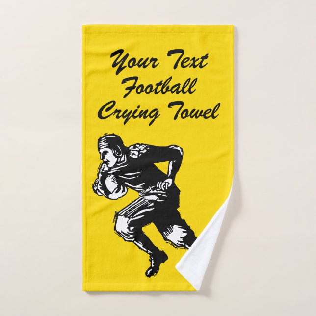 Football Crying Towel Your Text and Colour (Hand Towel)
