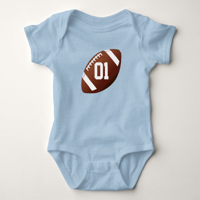 Football Custom Baby Jersey Romper Baby Bodysuit (Front)