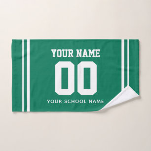 Football Custom Name & Jersey Number, Team Gift Hand Towel