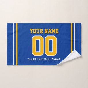Football Custom Name & Jersey Number, Team Gift Hand Towel