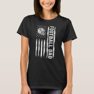 Football Dad American Flag Proud Dad Of Ballers Fa T-Shirt
