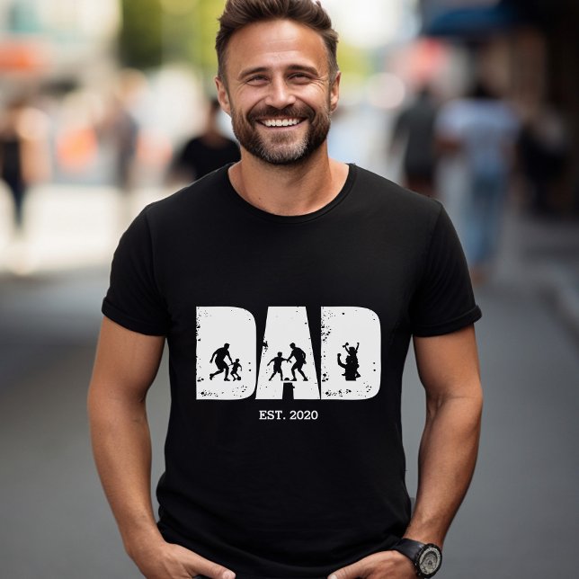 Football DAD and Child EST. Custom Gift  T-Shirt (Creator Uploaded)