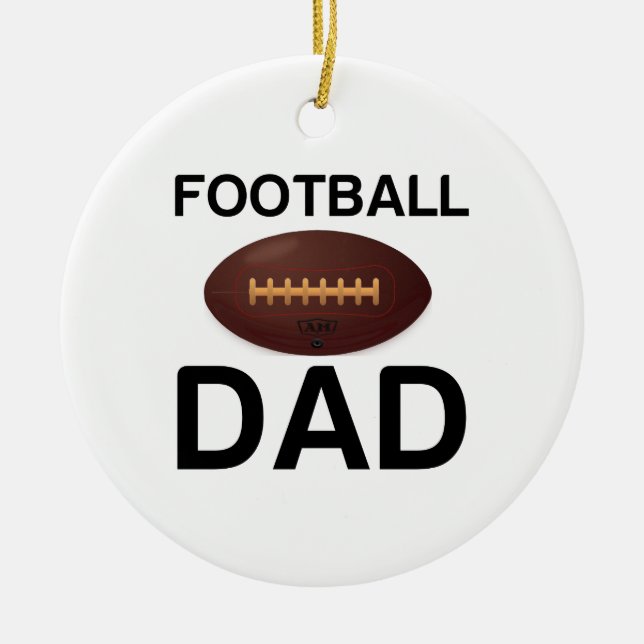 FOOTBALL DAD CERAMIC ORNAMENT (Front)