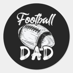 Football Dad For Him Men Family Matching Players F Classic Round Sticker