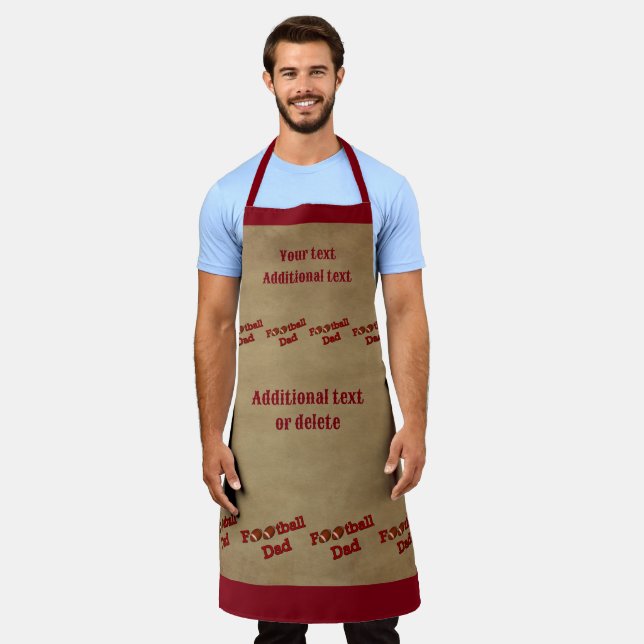 Football Dad Personalised Apron (Worn)