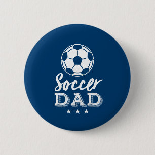 Football Dad Proud Father of Soccer Player Kid 6 Cm Round Badge