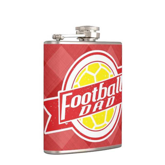 Football Dad Stainless Steel Hip Flask, Soccer Hip Flask (Right)