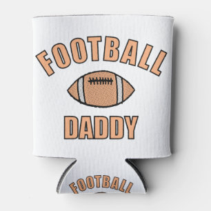 Football Daddy Drawing And Text Can Cooler