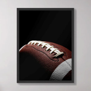 Football Dark Textured Minimalist Photo Poster