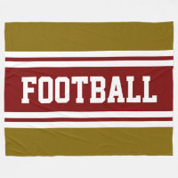 FOOTBALL Deep Red Brown White Racing Stripes