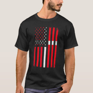Football Denmark Danish Flag Soccer Sports T-Shirt