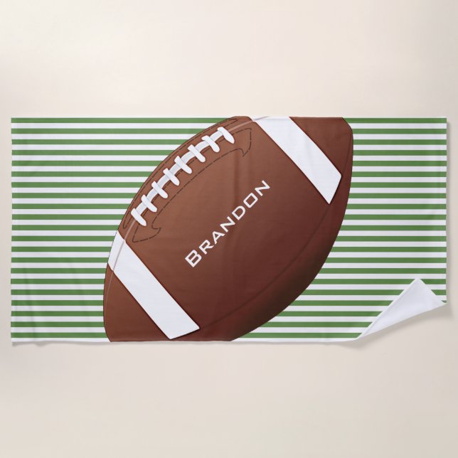 Football Design Beach Towel (Front)