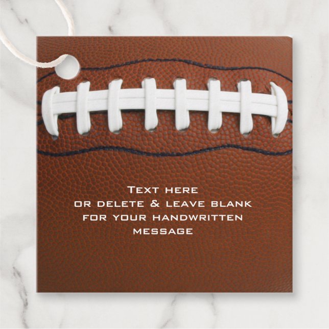 Football Design Favour Card Tags (Front)