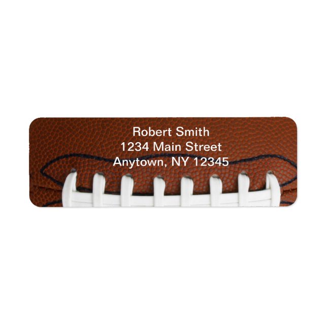 Football Design Return Address Labels (Front)