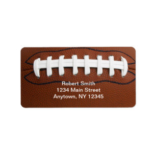 Football Design Return Address Labels