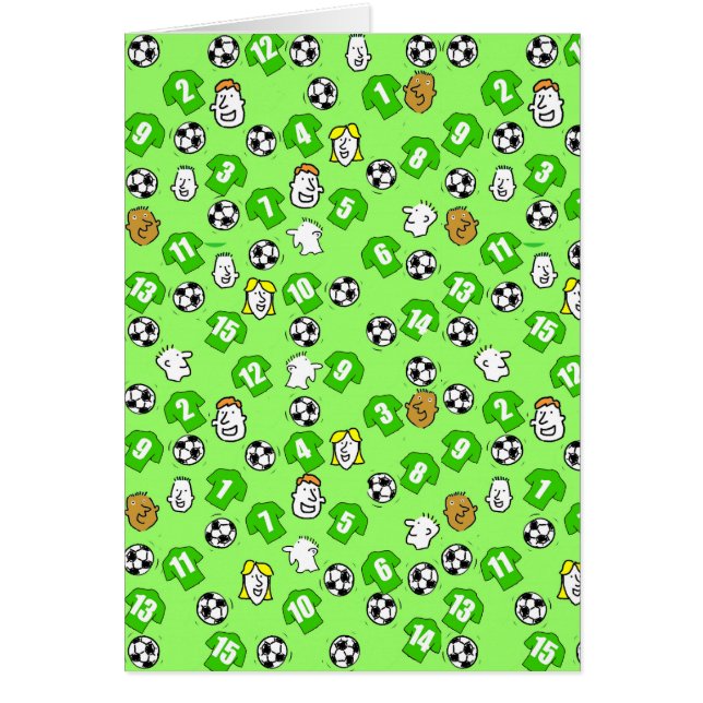 Football Design with Green Shirts (Front)
