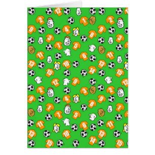 Football Design with Orange Gold Shirts
