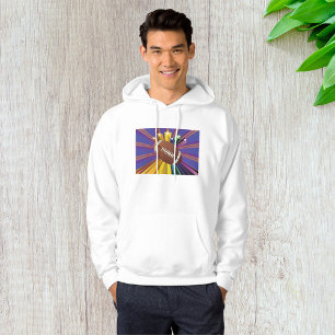 Football Design with Stars Vibrant Sports Fan Art Hoodie